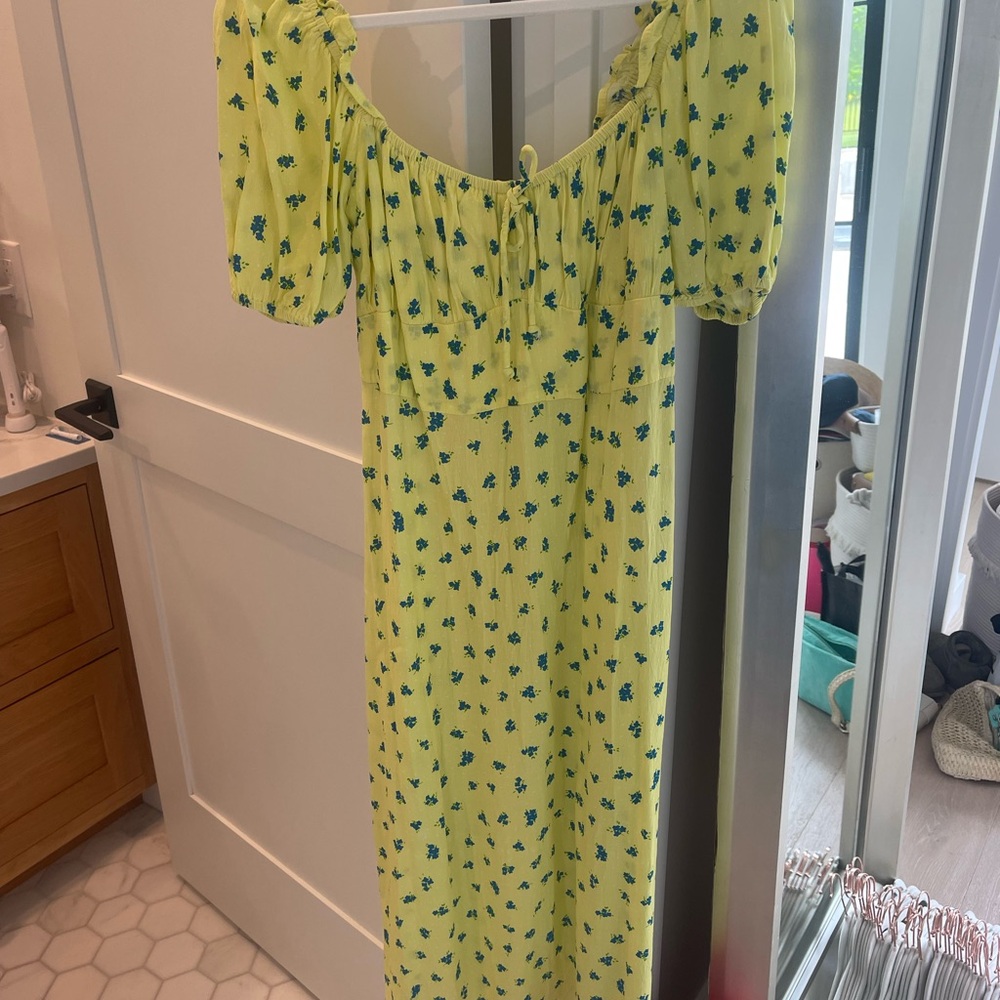 FAITHFULL THE BRAND Yellow Floral Maxi Dress